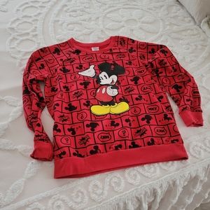 Disney Mickey Mouse Pull Over Sweater Red